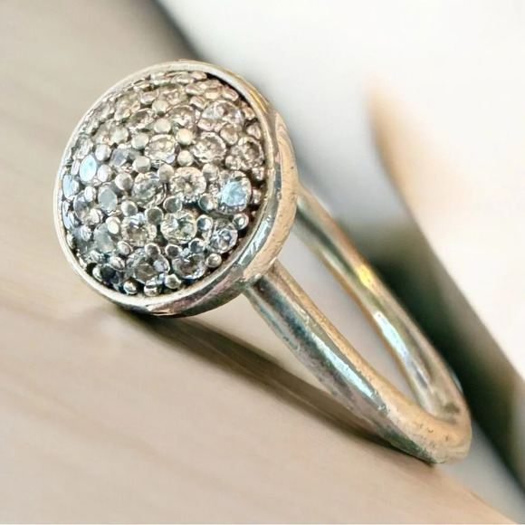 PANDORA Retired Dazzling Droplet Ring, Clear Cubic Zirconia (5.25) - Picture 3 of 7